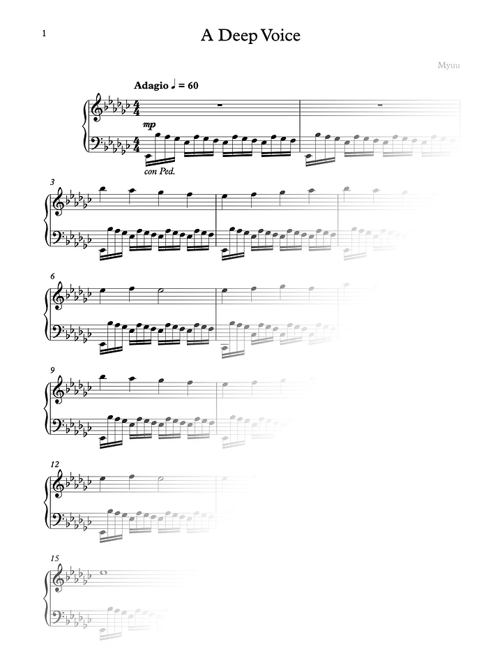 Sheet Music - A Deep Voice product image (1)