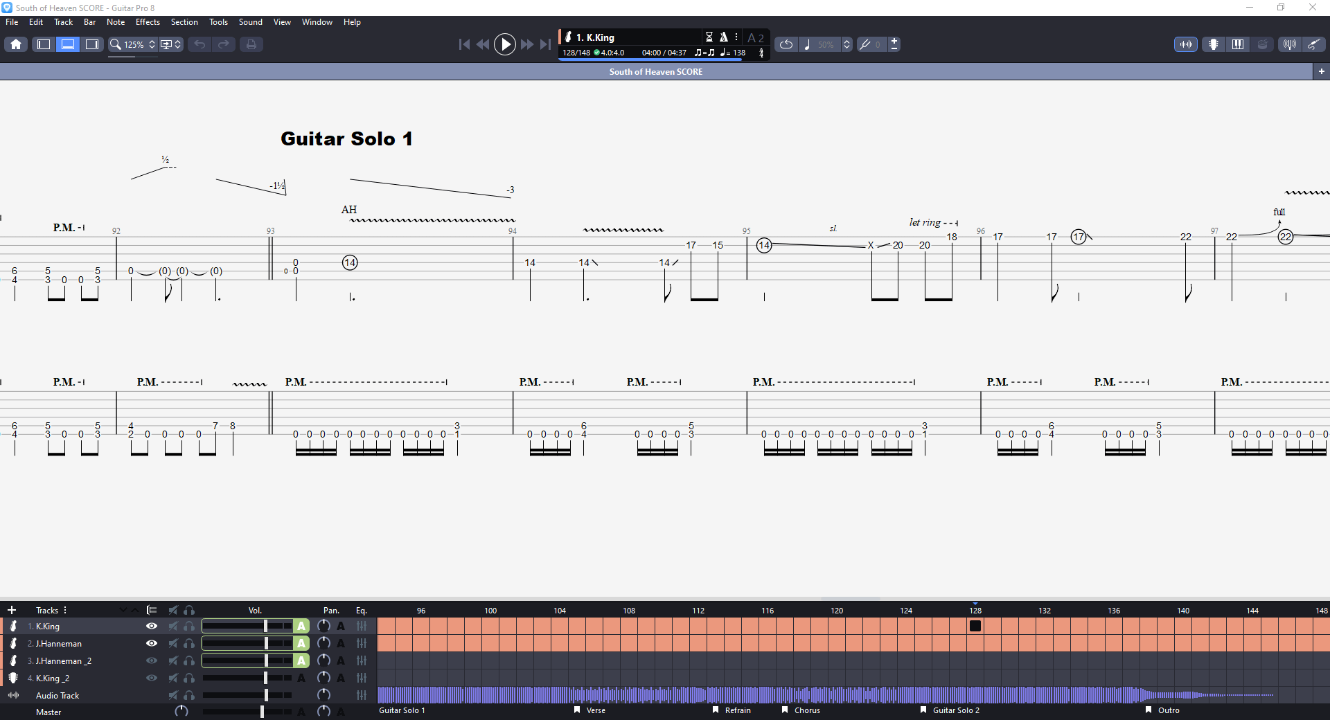 South of Heaven PDF TAB + Backing Track MP3 product image (3)