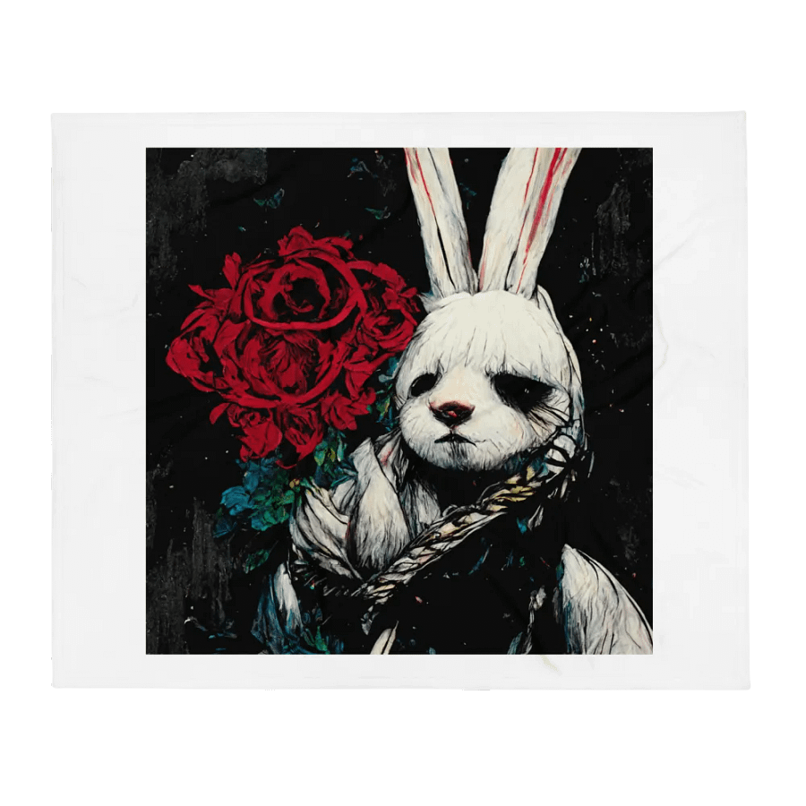 Rabbit Rose Fantasy Throw Blanket product image (1)