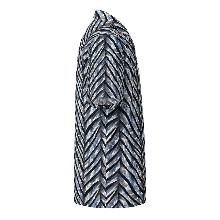 Blue Grey Snake Skin Hawaiian Shirt product image (4)