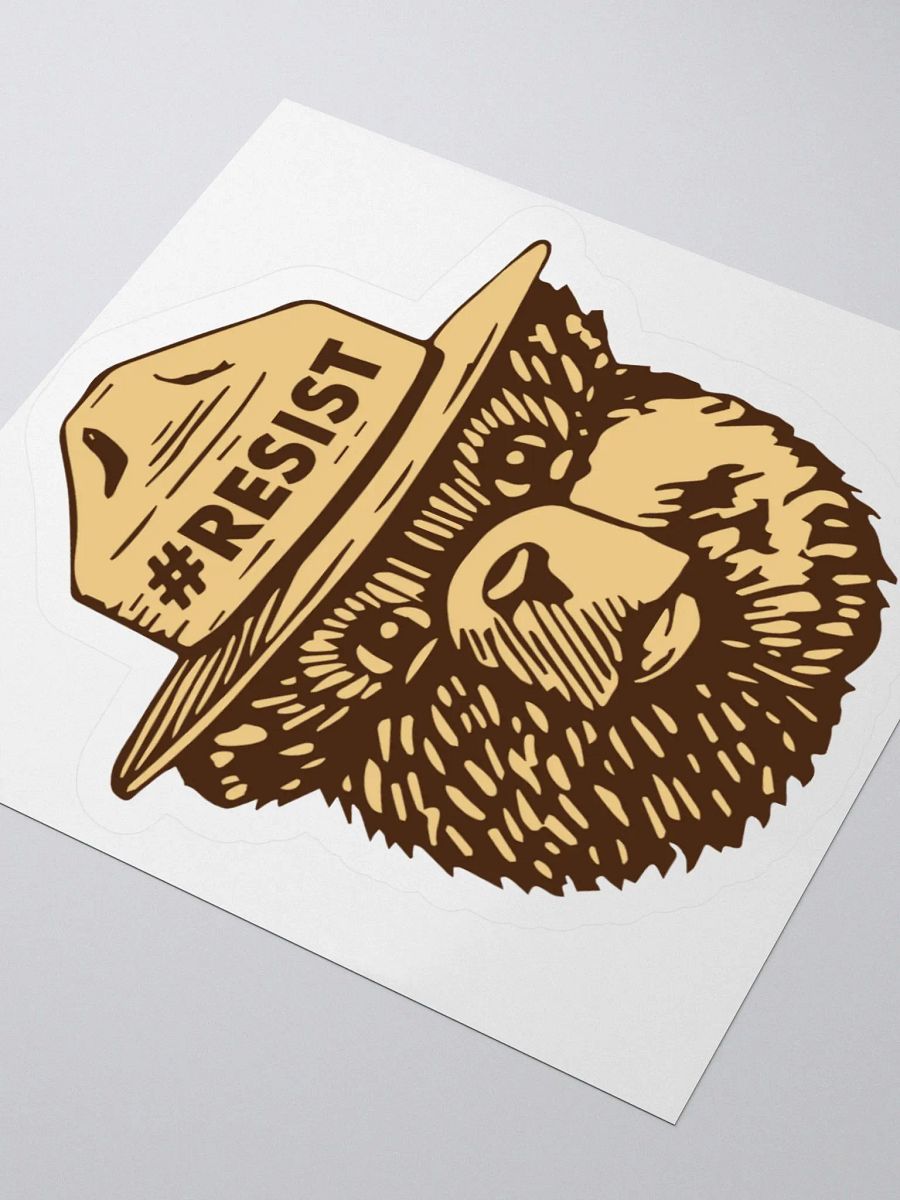 Smokey RESIST BEAR Sticker (Desert) 3 SIZES! Alt National Parks Cut Vinyl Decal product image (3)