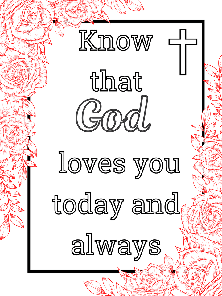 God Loves You Bible Verse Coloring Book product image (1)
