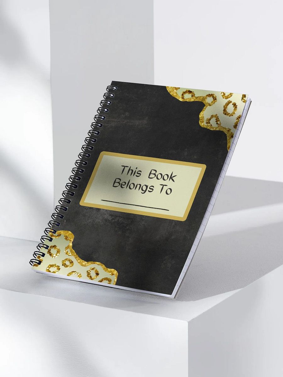 Spiral Notebook- with Blonde Leopard in Gold product image (5)
