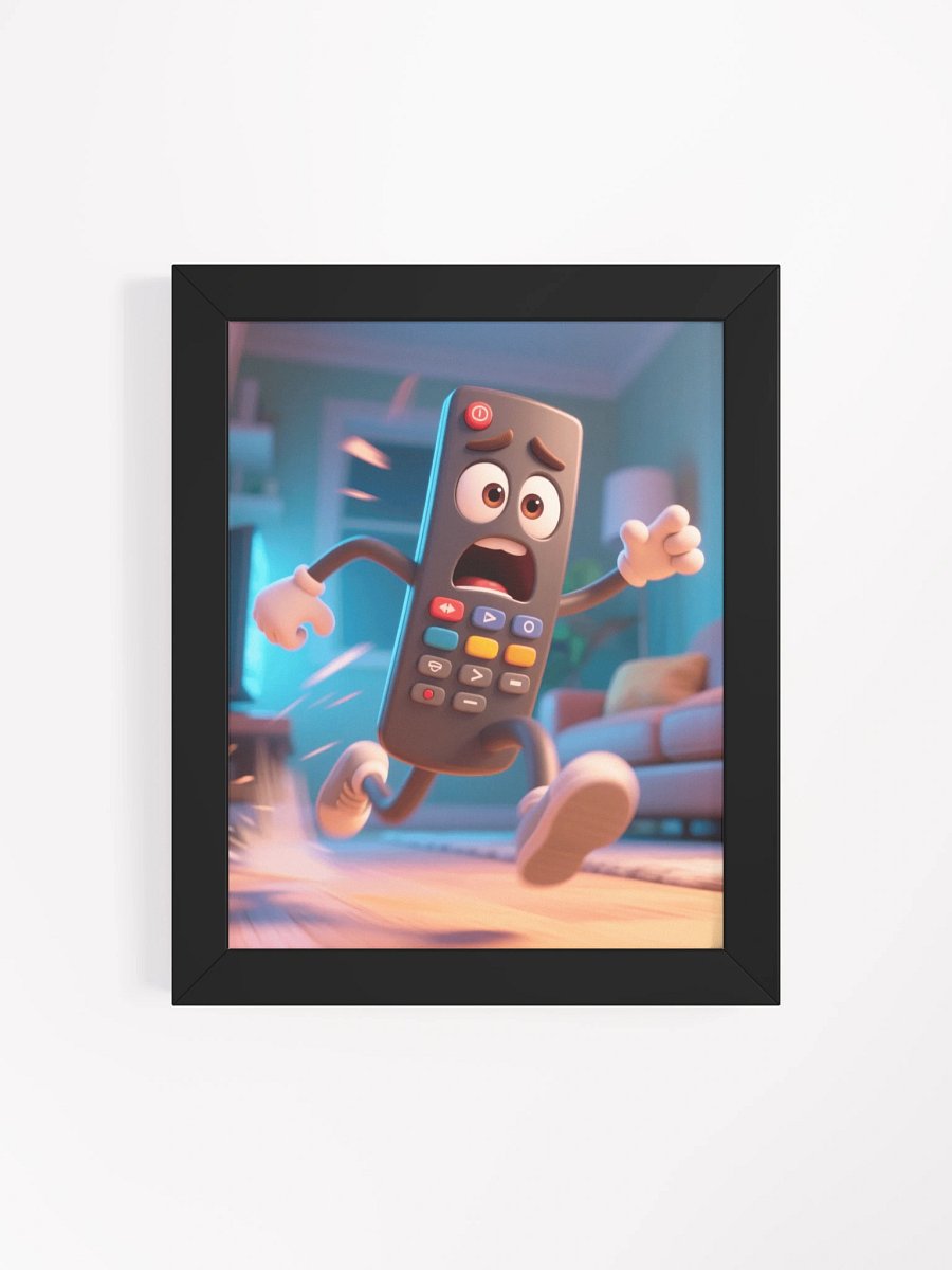 Startled Remote Control Framed Poster product image (81)