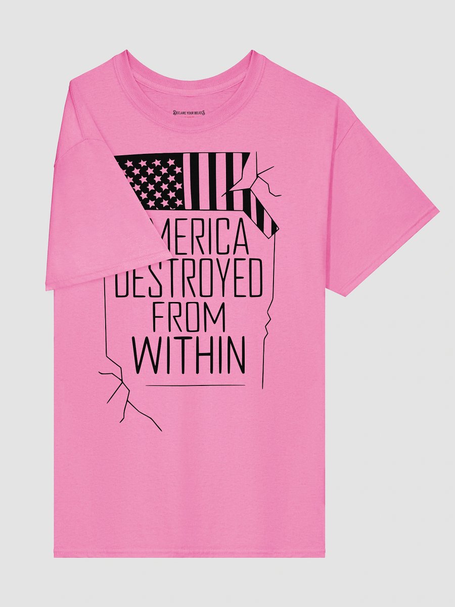 "America Destroyed From Within" Bold Statement Tee - Black Ink product image (4)