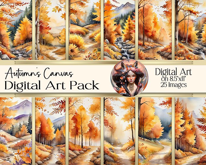 Autumn's Canvas Digital Art Collection product image (1)