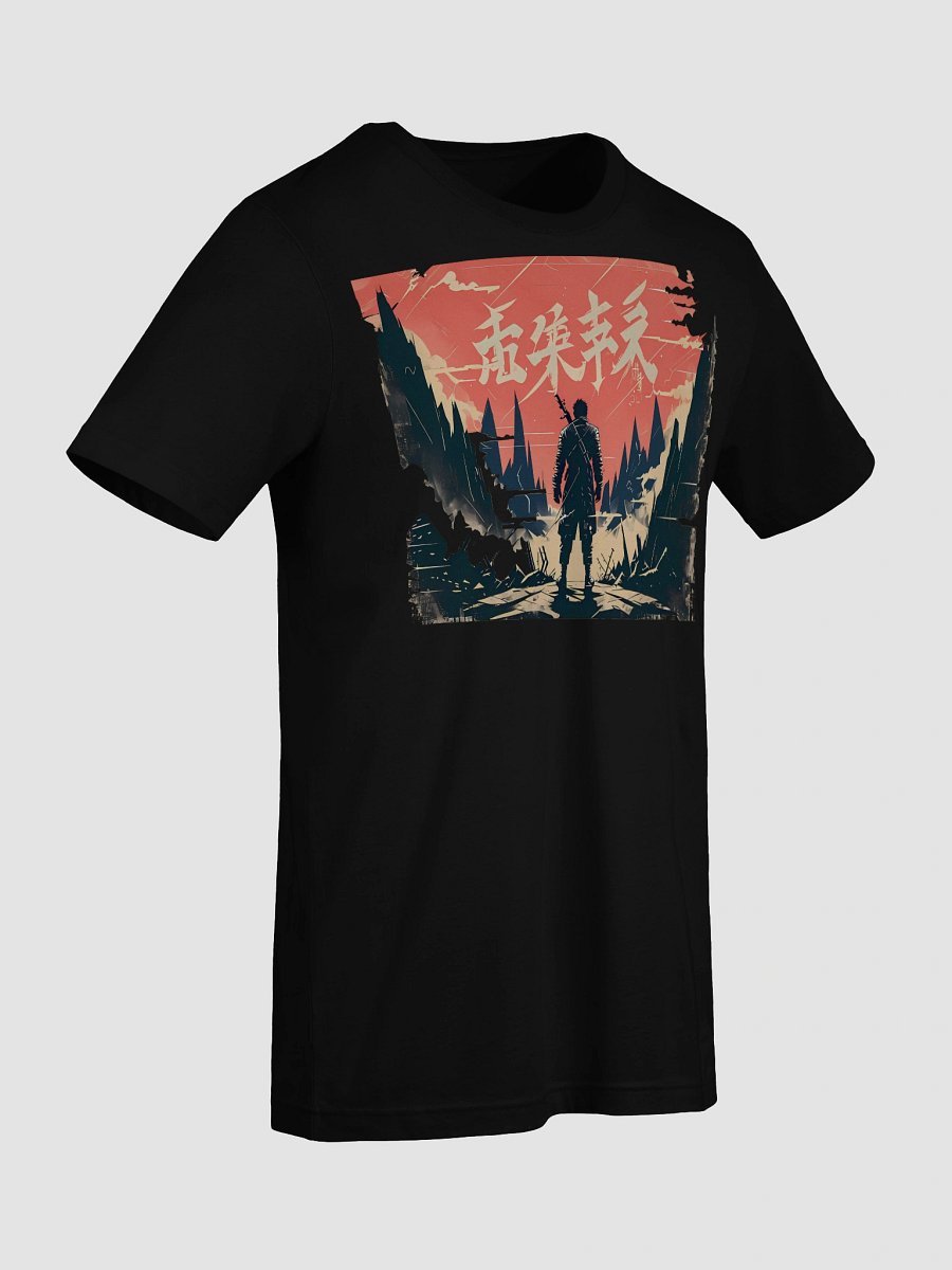 Epic Fantasy Warrior Art - Vibrant Mountain Landscape Soft T-Shirt product image (89)