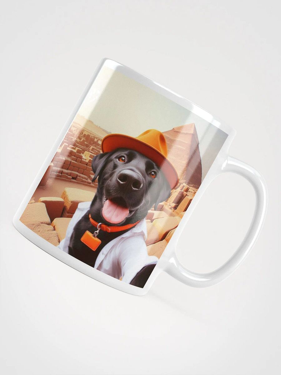 Pyramid Black Labrador Selfie #Humorous Mug - White product image (4)
