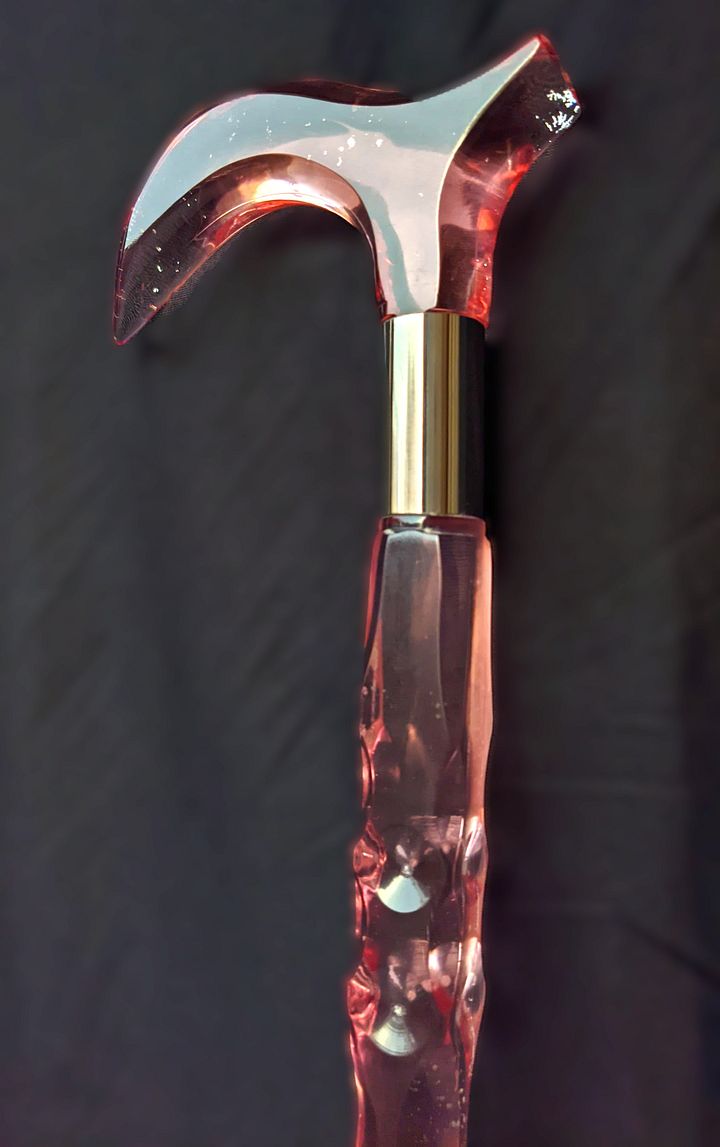 Pink Diamond Acrylic Walking Stick for Women | Elegant Crystal Cane for Ladies & Seniors | Custom Size Available | Gift Box Included product image (1)