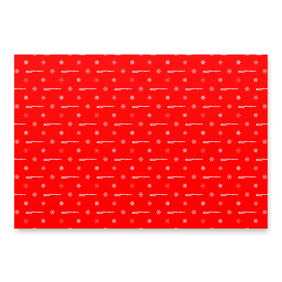 Flutes and Snowflakes - Bass - Red Gift Wrap Paper product image (4)