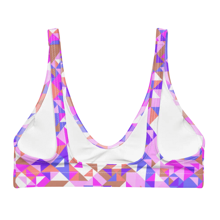 Colorful Vector Patterns Design Padded Bikini Top - v4 product image (1)