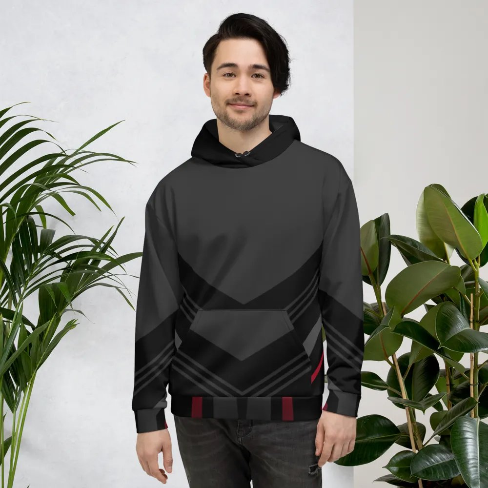 Symmetry in Red Unisex Hoodie product image (4)