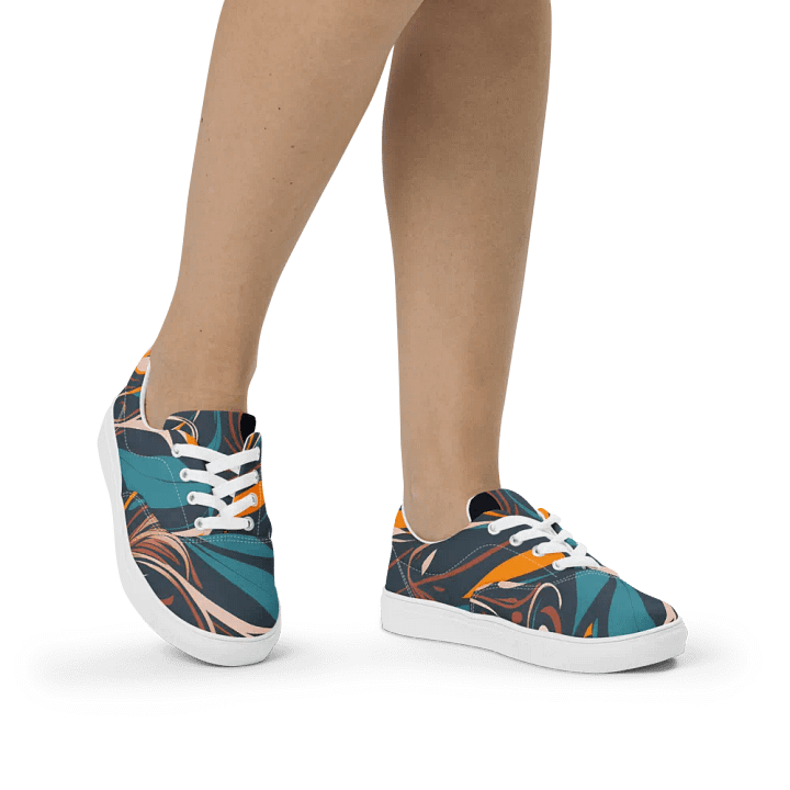 Ethereal Swirl Lace-Up Canvas Shoes product image (2)