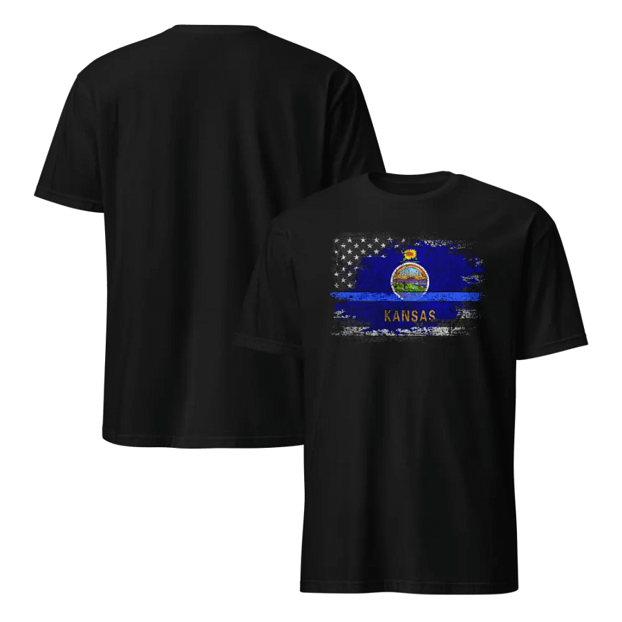 Kansas Thin Blue Line Flag product image (6)