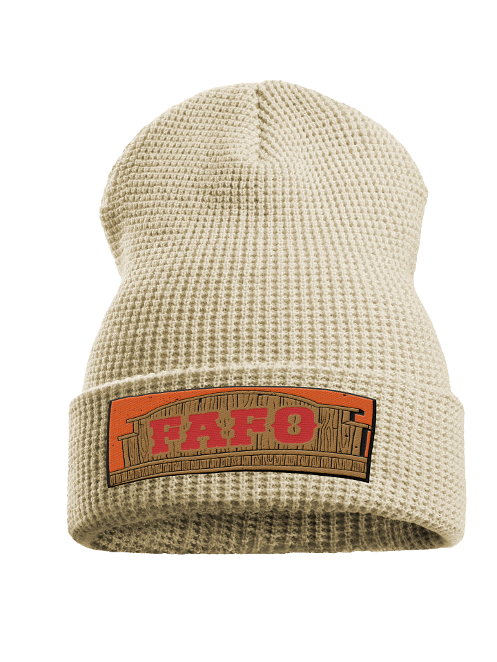 FAFO Waffle Beanie (Beige) product image (1)