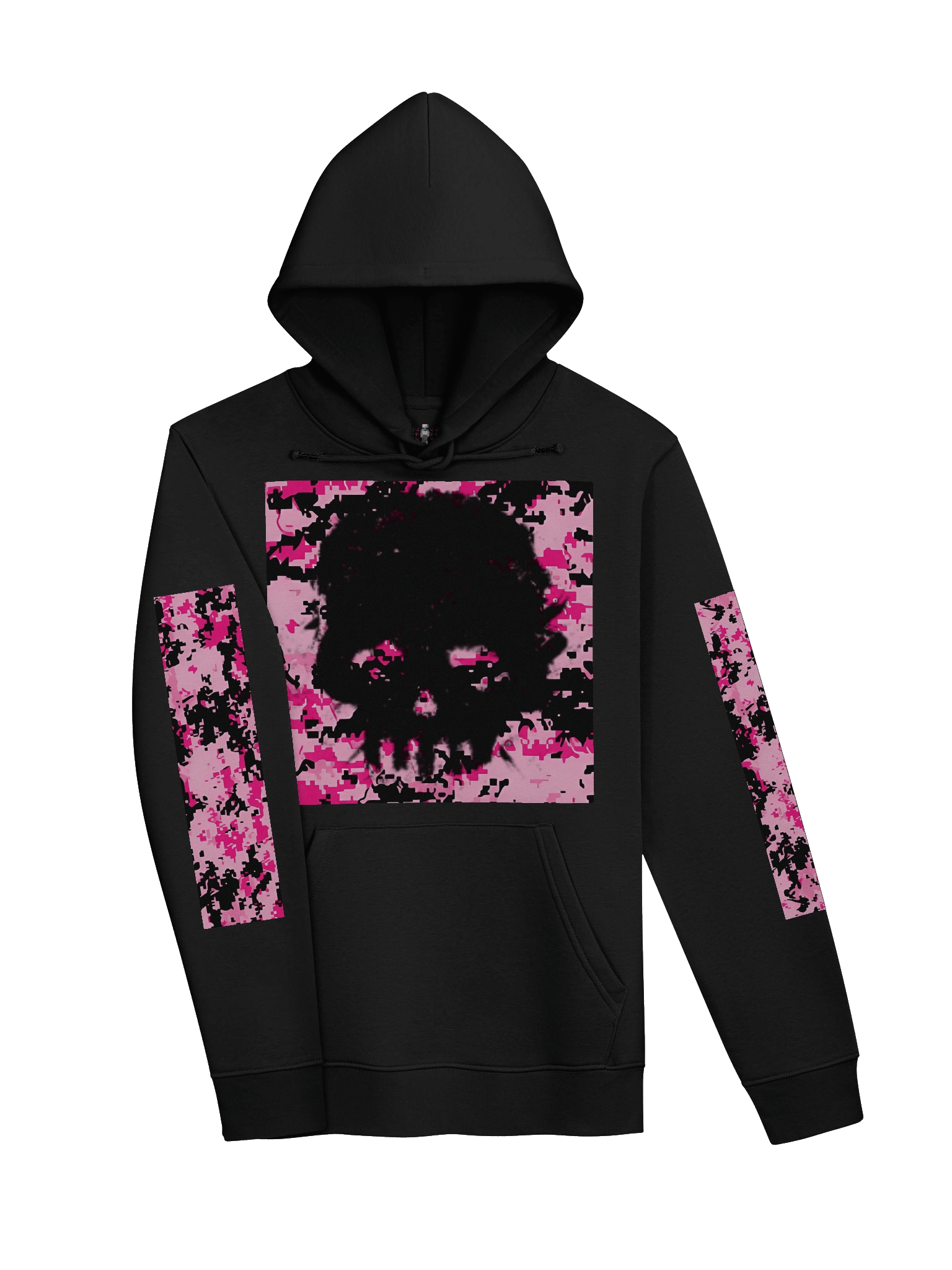 Pixelated Skull Camo Eco Hoodie product image (3)