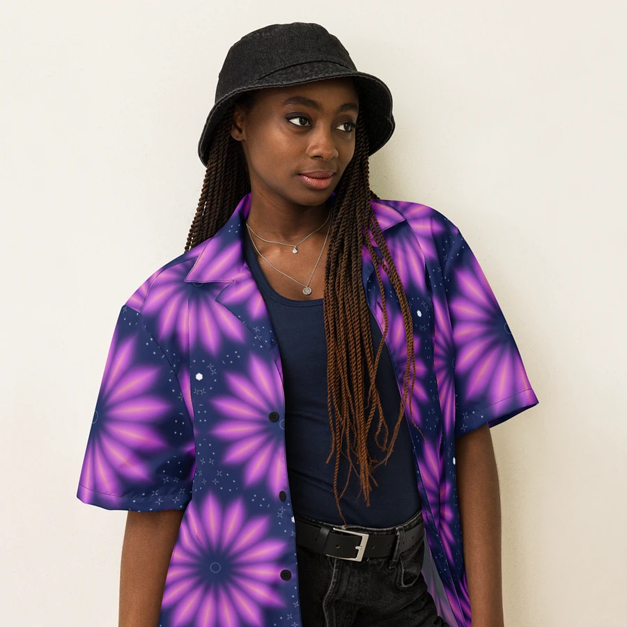 Hawaiian Style Shirt, Button Up, Unisex, Purple Burst product image (8)