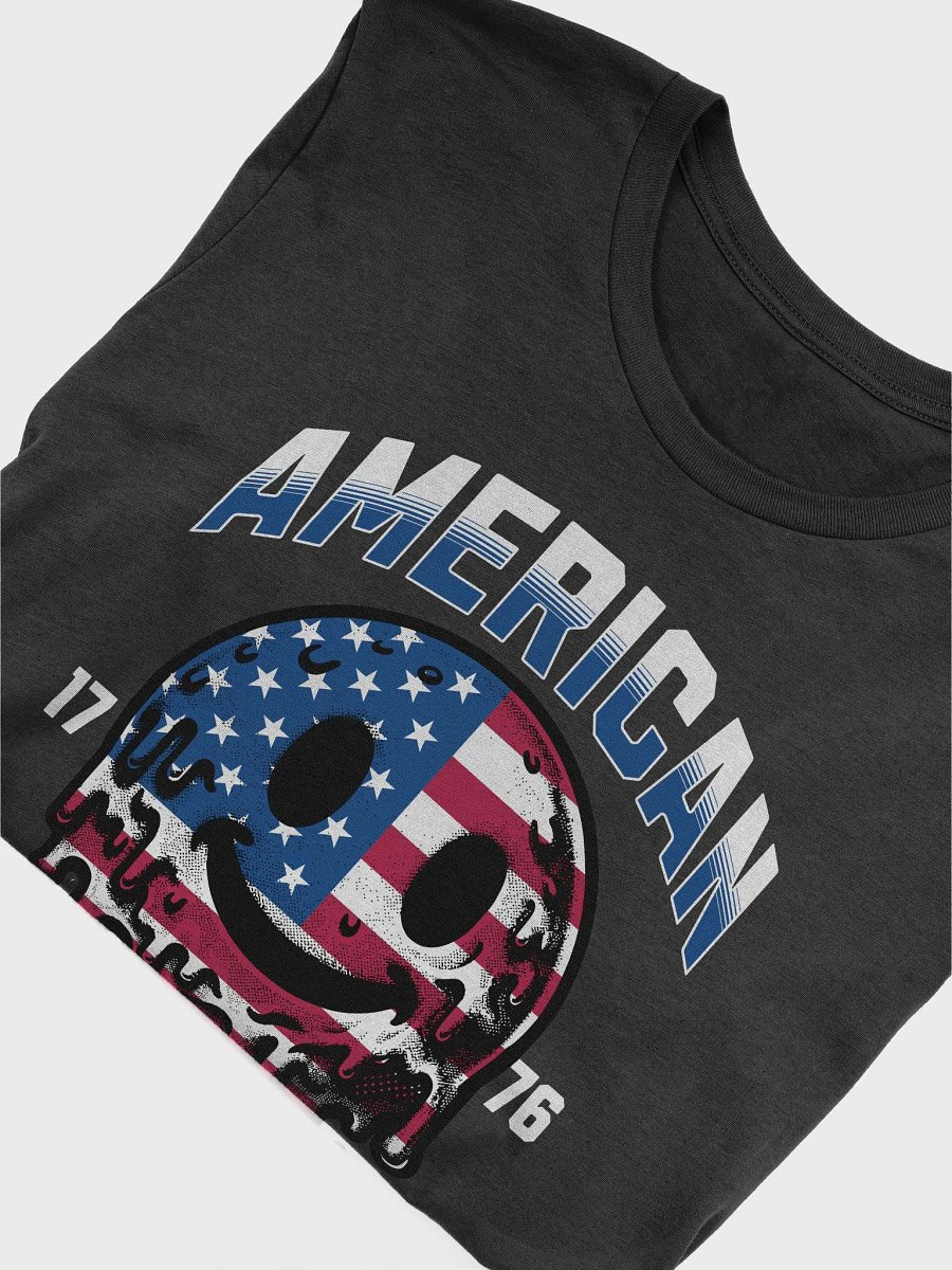 America smiley shirt, America emoji flag Tshirt, America groovy 4th of July tee product image (5)