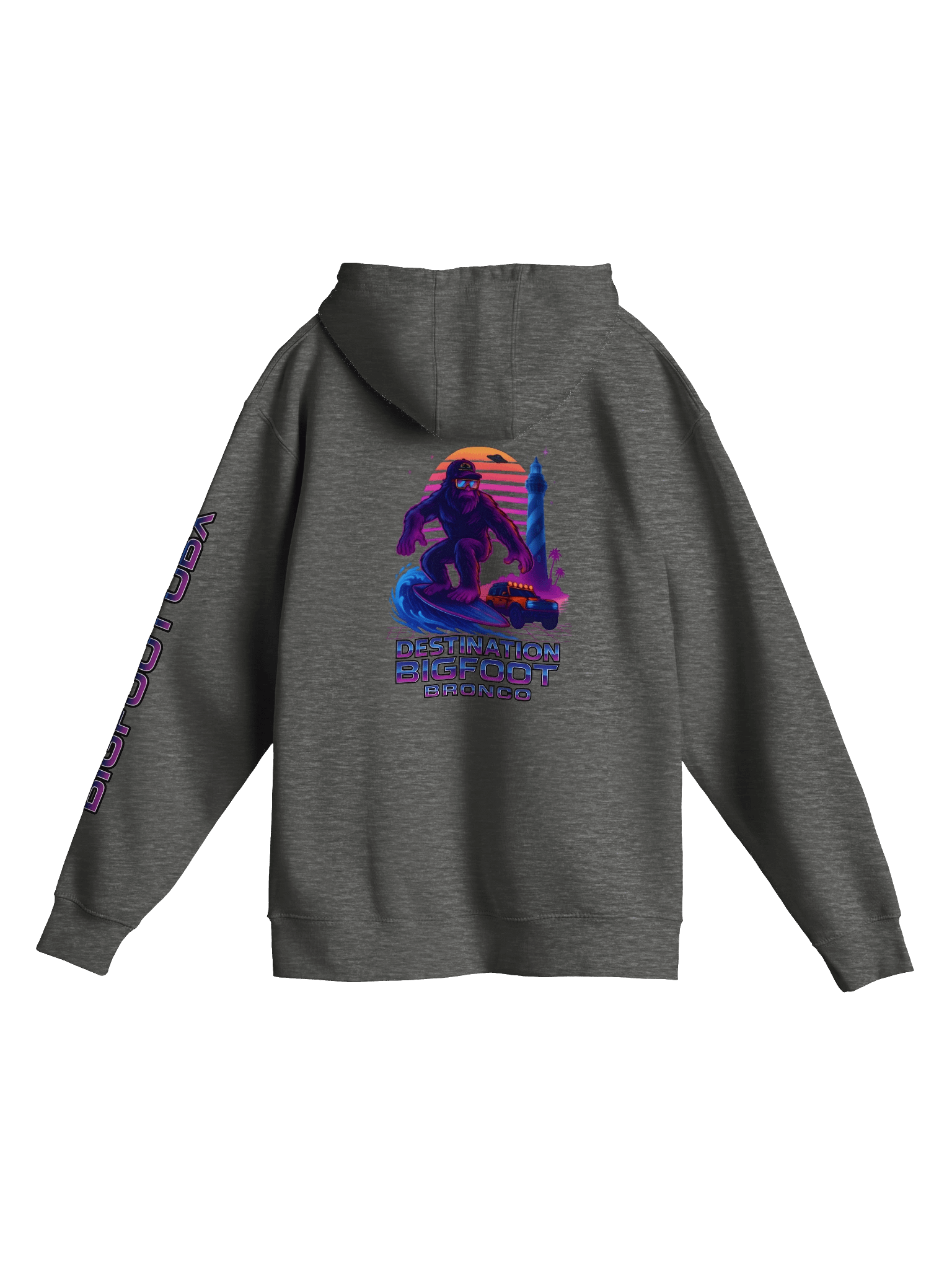 Bigfoot Bronco Synthwave Hoodie (Multiple Colors Available) product image (12)