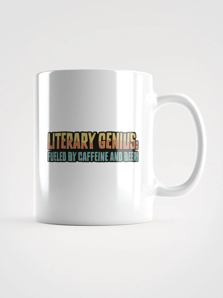 Funny Literary Coffee Mug – Fueled by Caffeine & Beer! product image (1)