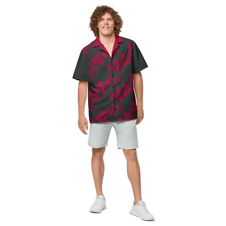 Hawaiian Shirt v3 - Charcoal Gray product image (5)