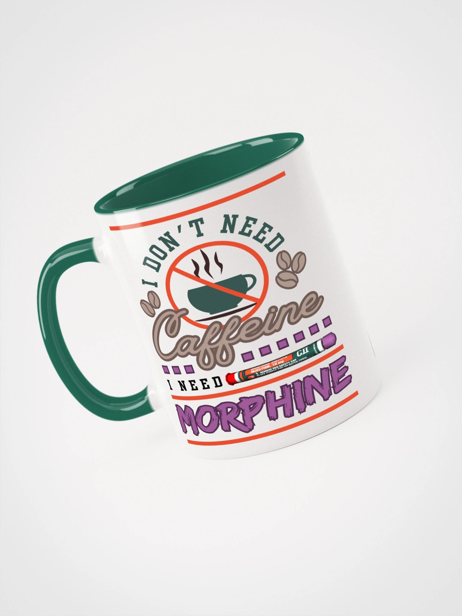 I don't need Caffeine Ceramic Mug with Colour product image (10)