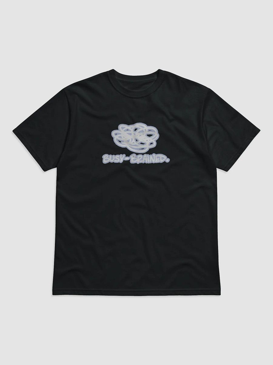 BUSY-BRAINED (lined design, #BDCAEF) unisex eco tee product image (1)