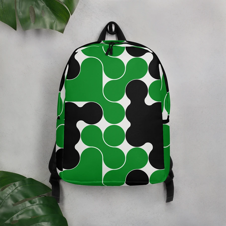 Green & Black Circles All-Over Print Minimalist Backpack product image (17)