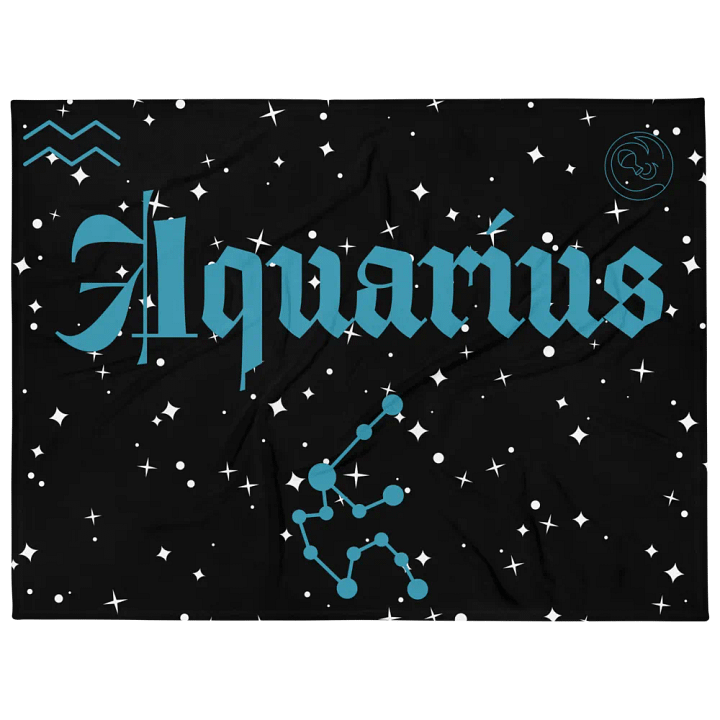 Starry Aquarius Constellation Throw Blanket product image (1)