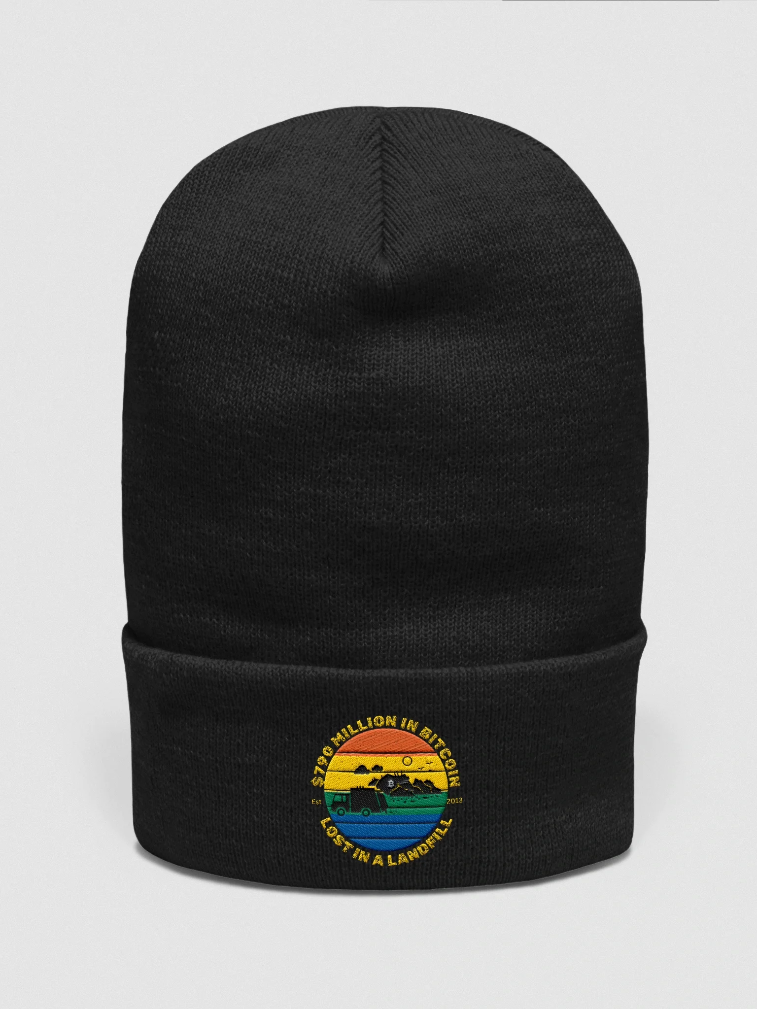 Lost Bitcoin Landfill Cuffed Beanie product image (1)