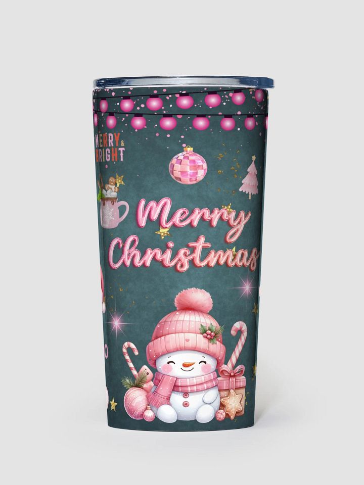 Pink Christmas Cheer 20oz Stainless Steel Tumbler product image (1)