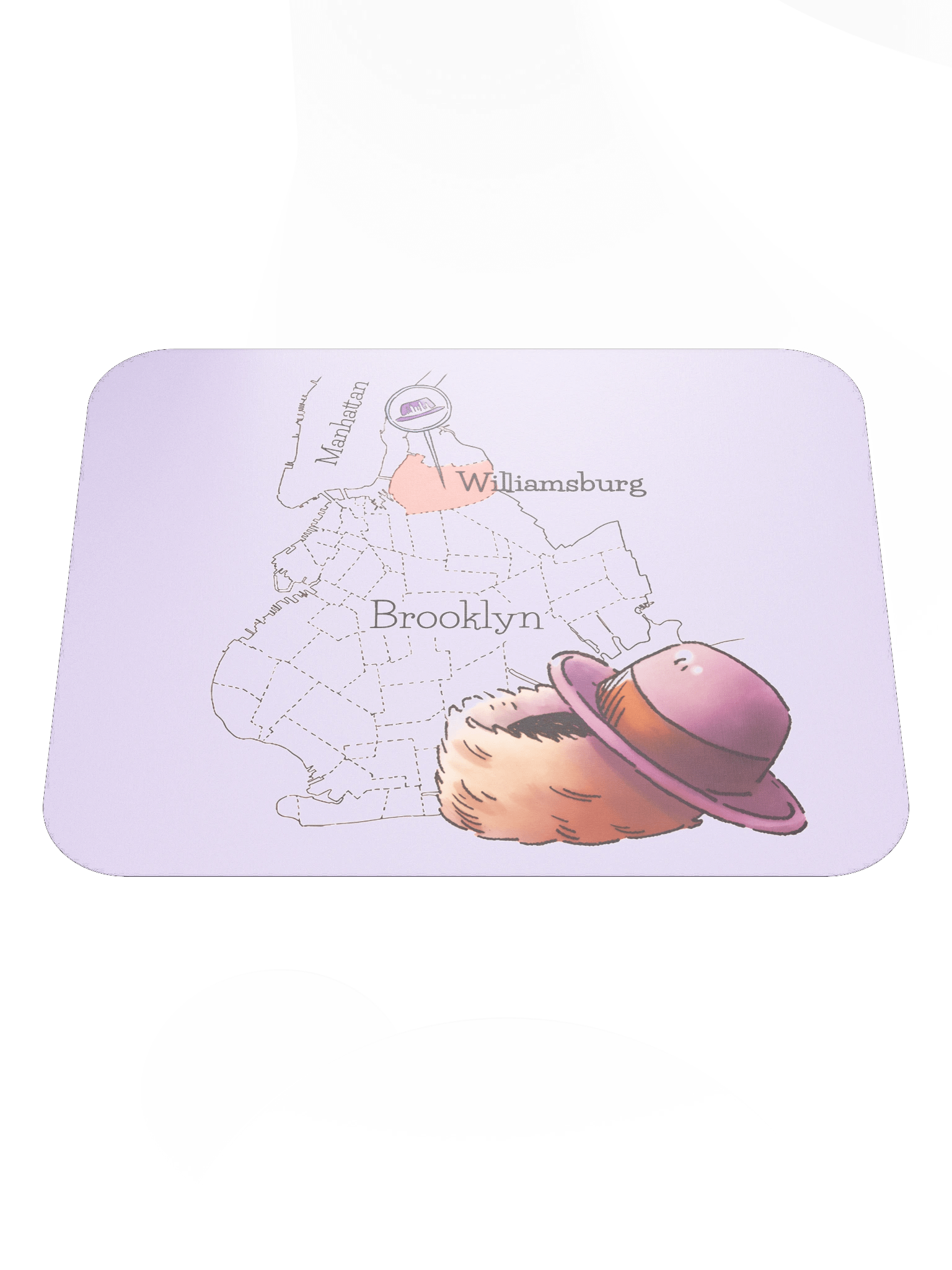 Hasidic Williamsburg Map Mouse Pad product image (1)