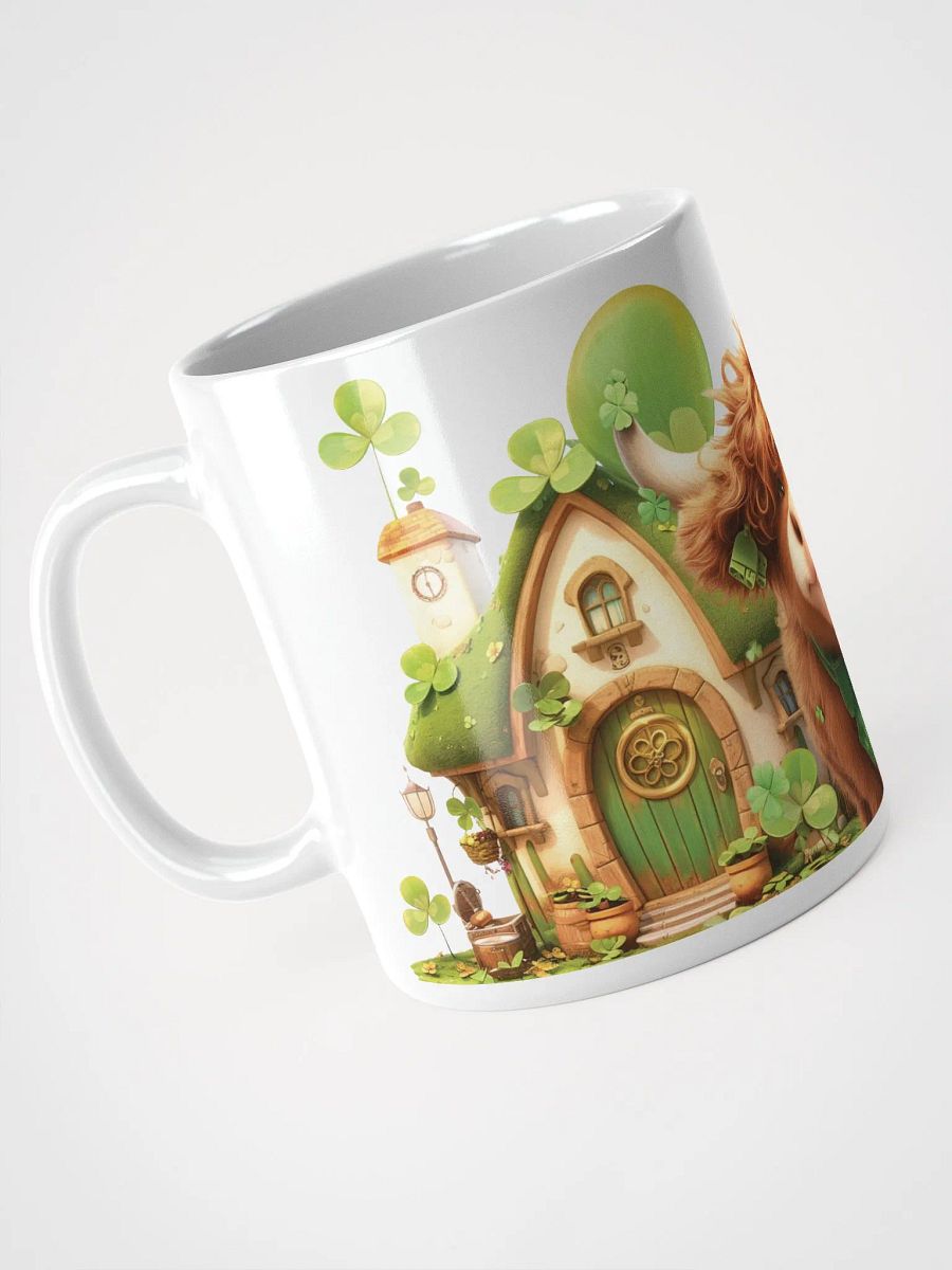 Luck of the Highland Cow White Glossy Mug product image (3)