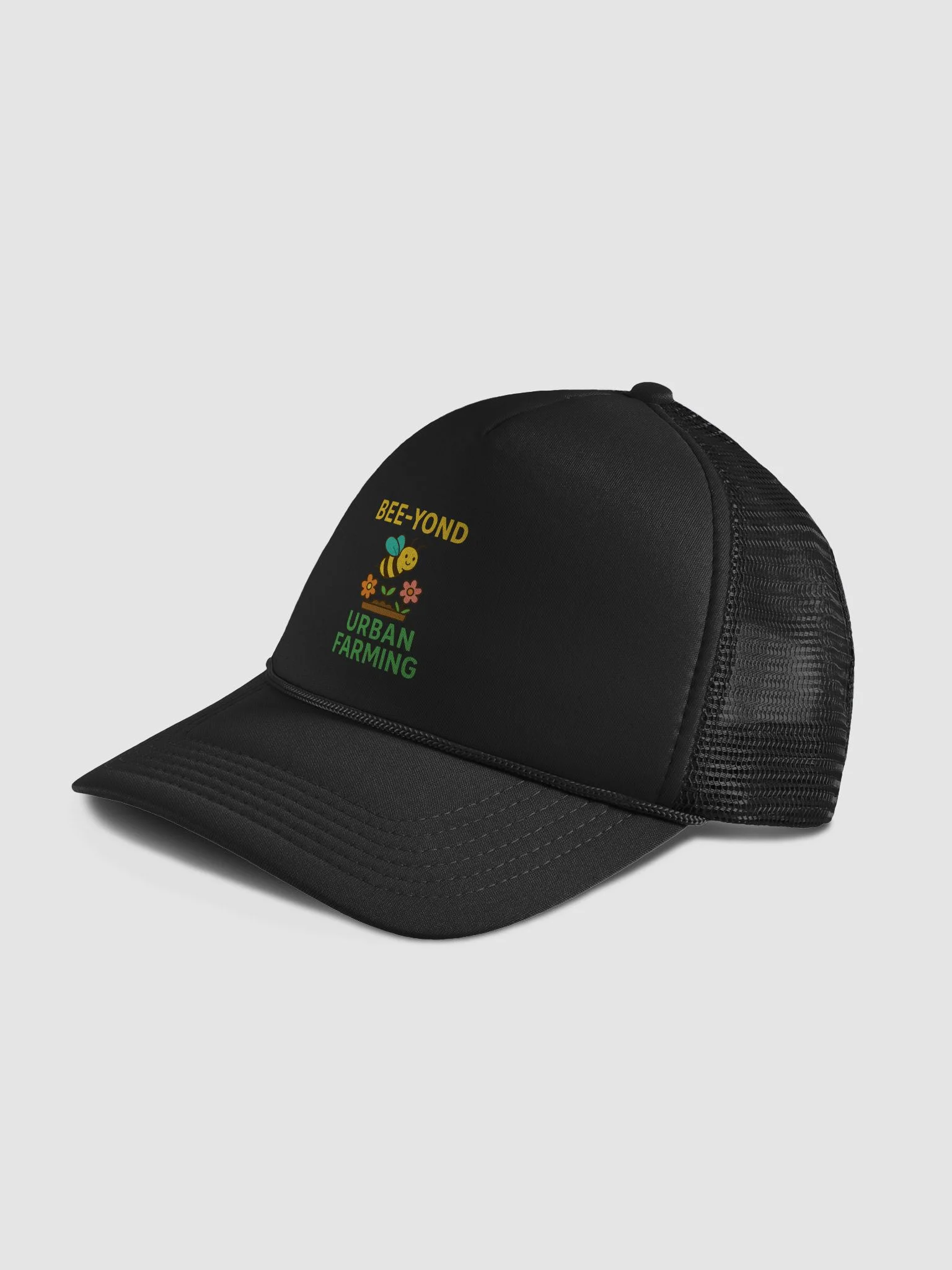 BEE-YOND Urban Farming Trucker Hat product image (4)