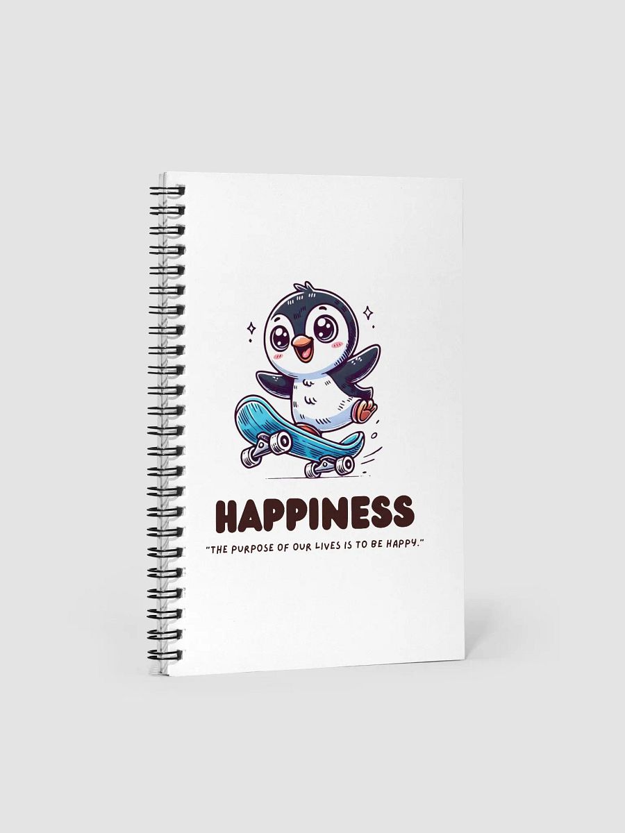 Happiness Penguin Spiral Notebook product image (1)