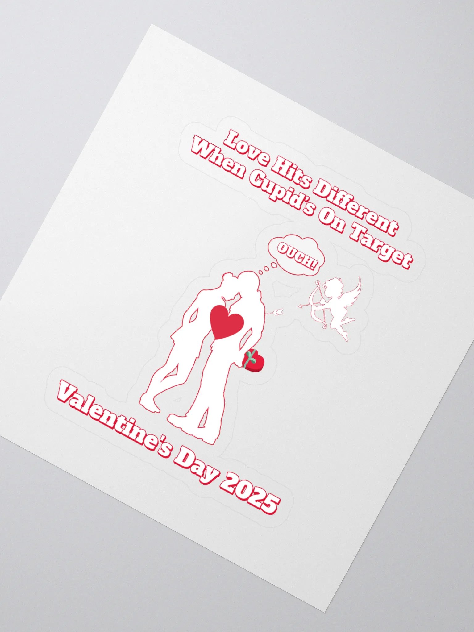 When Cupid's On Target Valentine's Day Sticker product image (2)