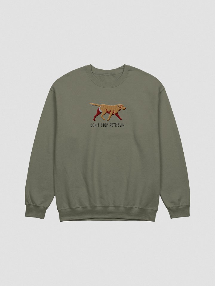 Don't Stop Retrievin' Sweatshirt (Embroidered) of a Chesapeake Bay Retriever(Tan) product image (6)