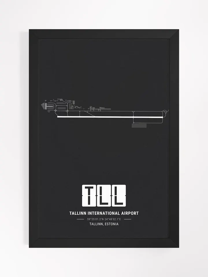 Framed Airport TLL Premium Map On Matt Paper product image (1)