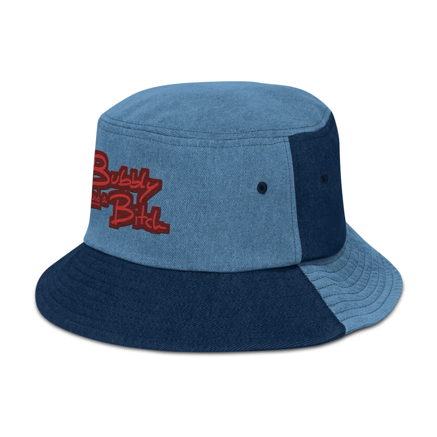 Bubbly and a B*tch (cherry) denim bucket hat product image (4)