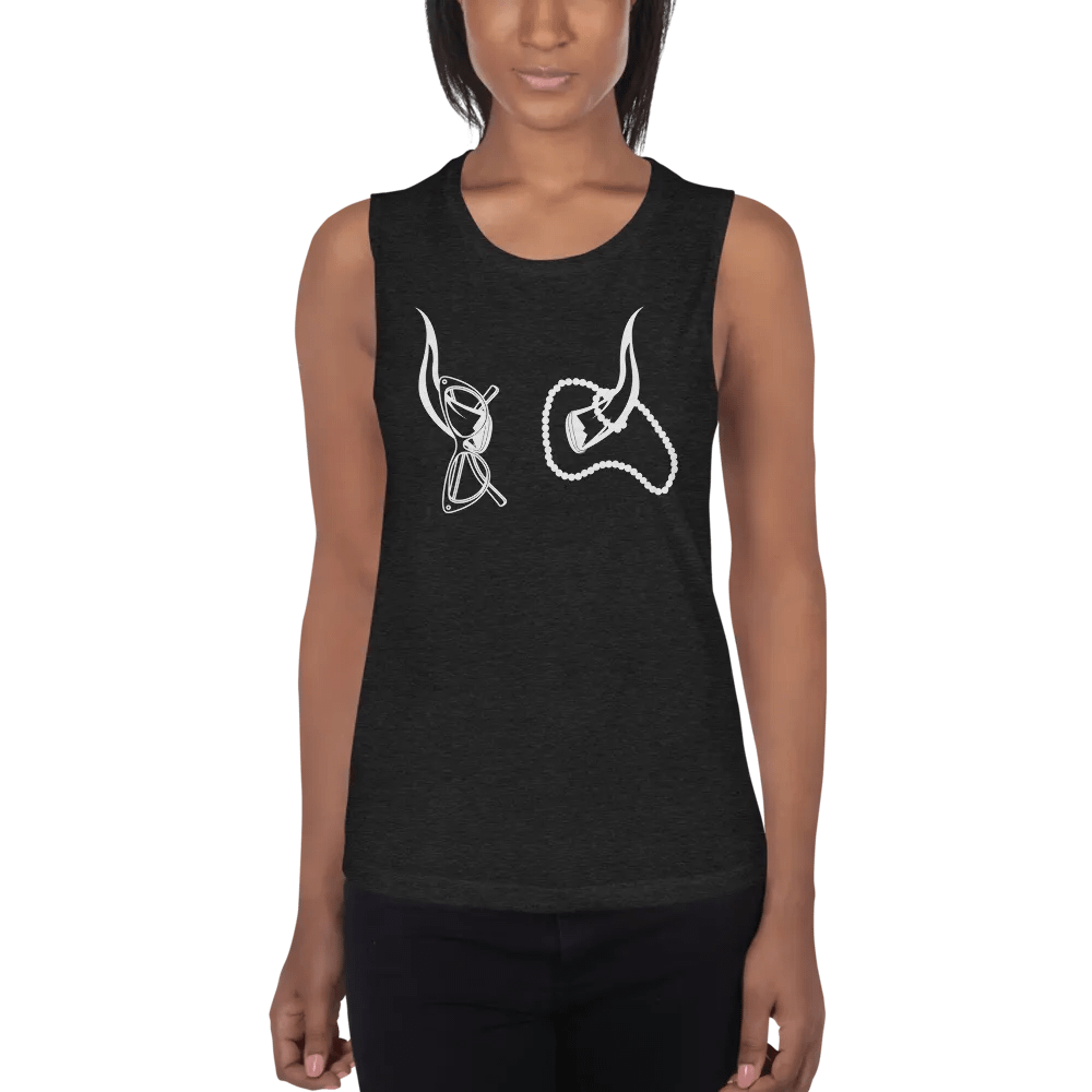 Horns, Glasses & Pearls Flowy Muscle Tank product image (1)