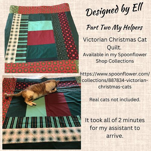 The Quilt, Part 2. I'm sure that there are a few quilter/cat owners who can relate to these pictures, furry paws right ready ...