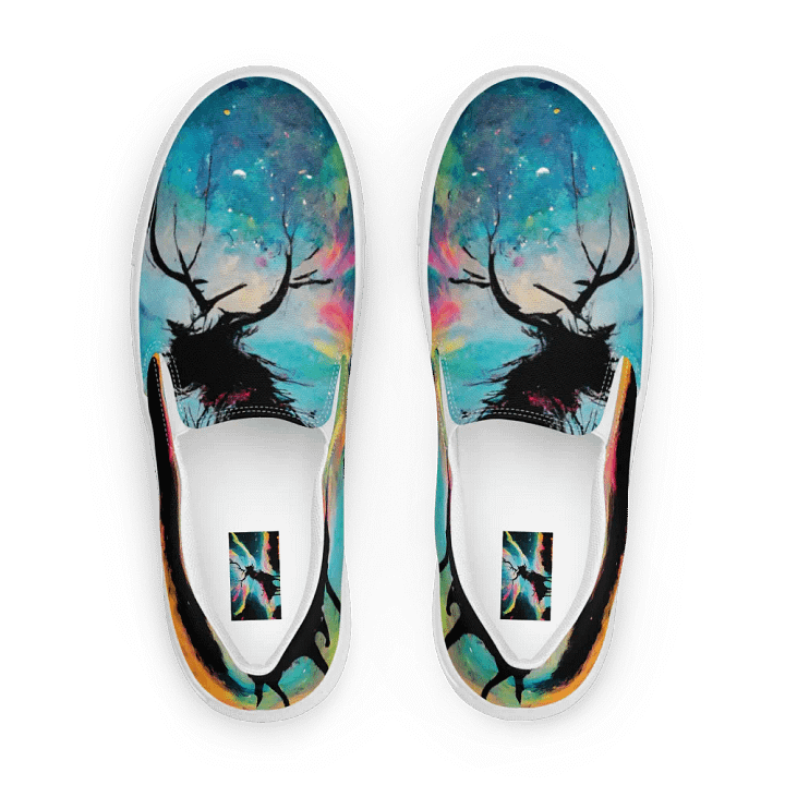 Cosmic Stag Slip-On canvas shoes product image (1)