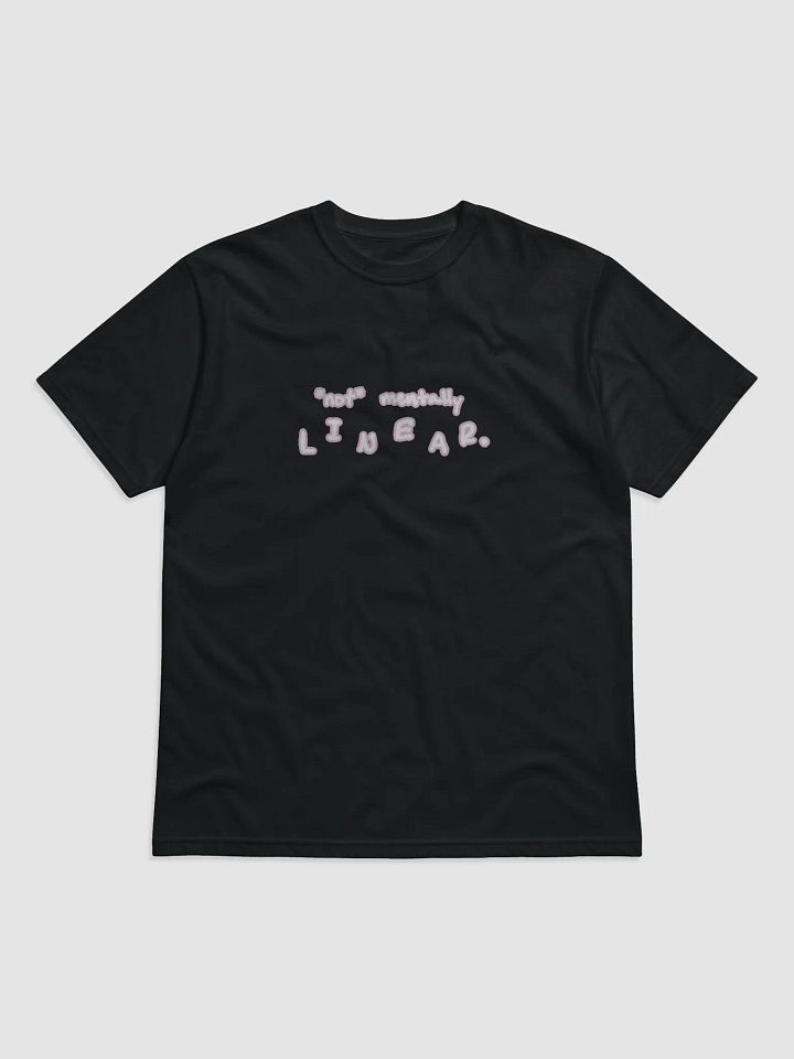 *not* mentally linear (lined design, #E1B9CE) unisex eco tee product image (1)