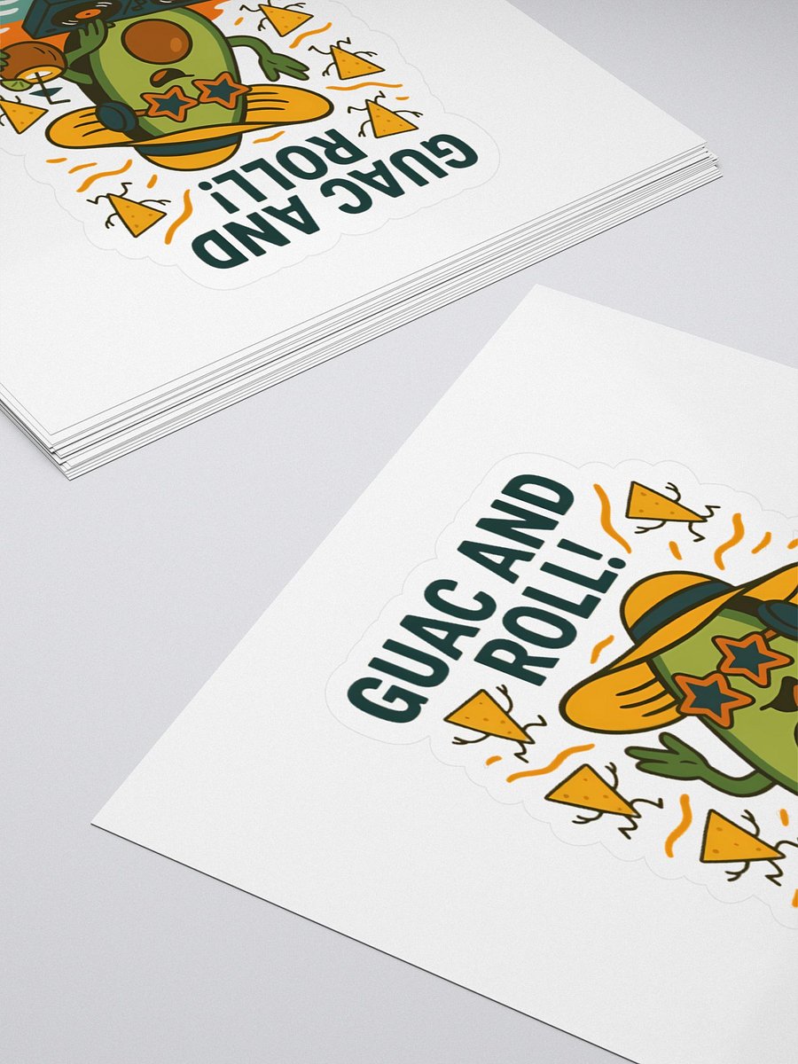 Guac & Roll Avocado DJ Kiss Cut Stickers product image (4)