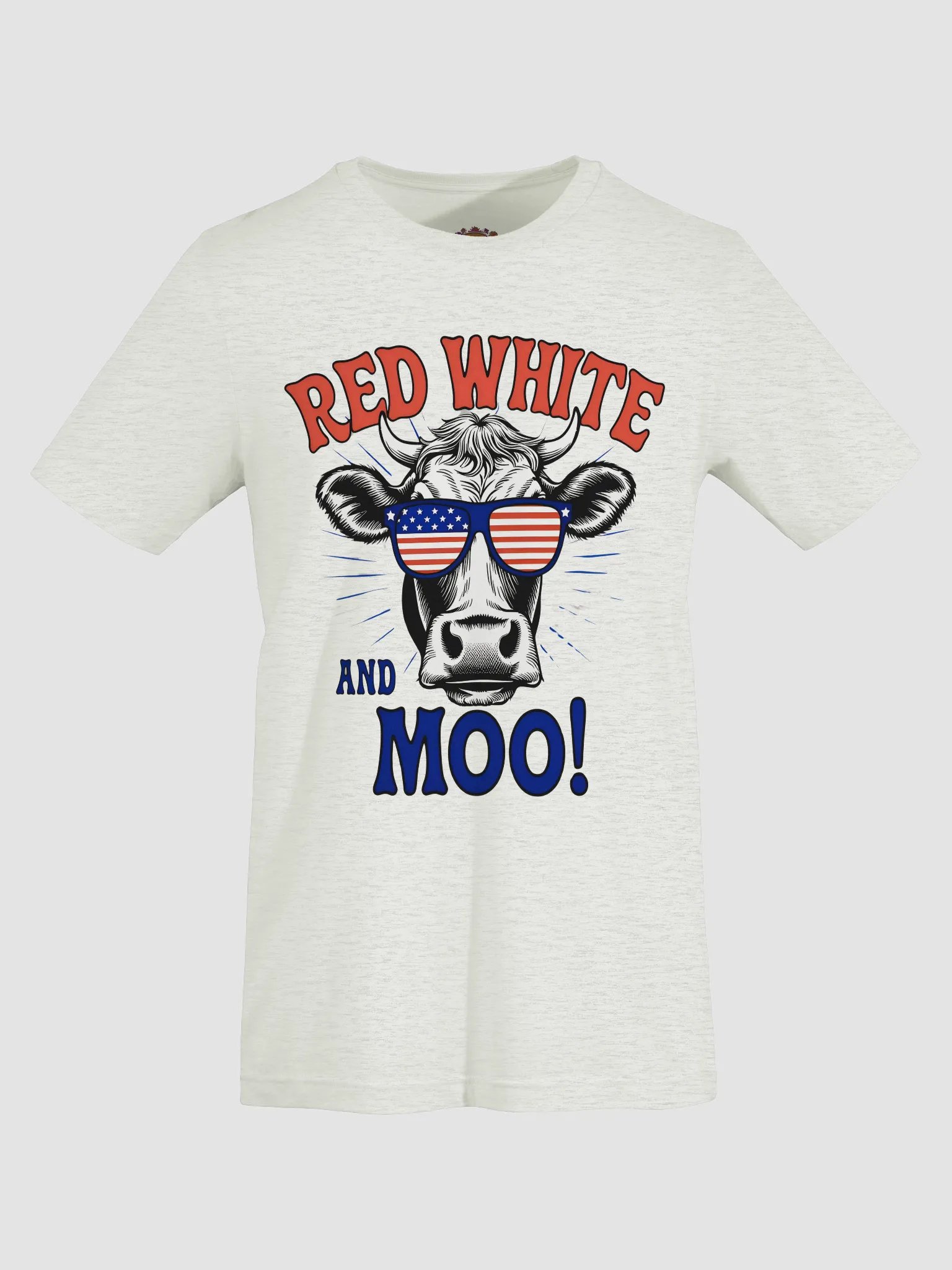 Patriotic Moo Cow Sunglasses T-Shirt product image (4)