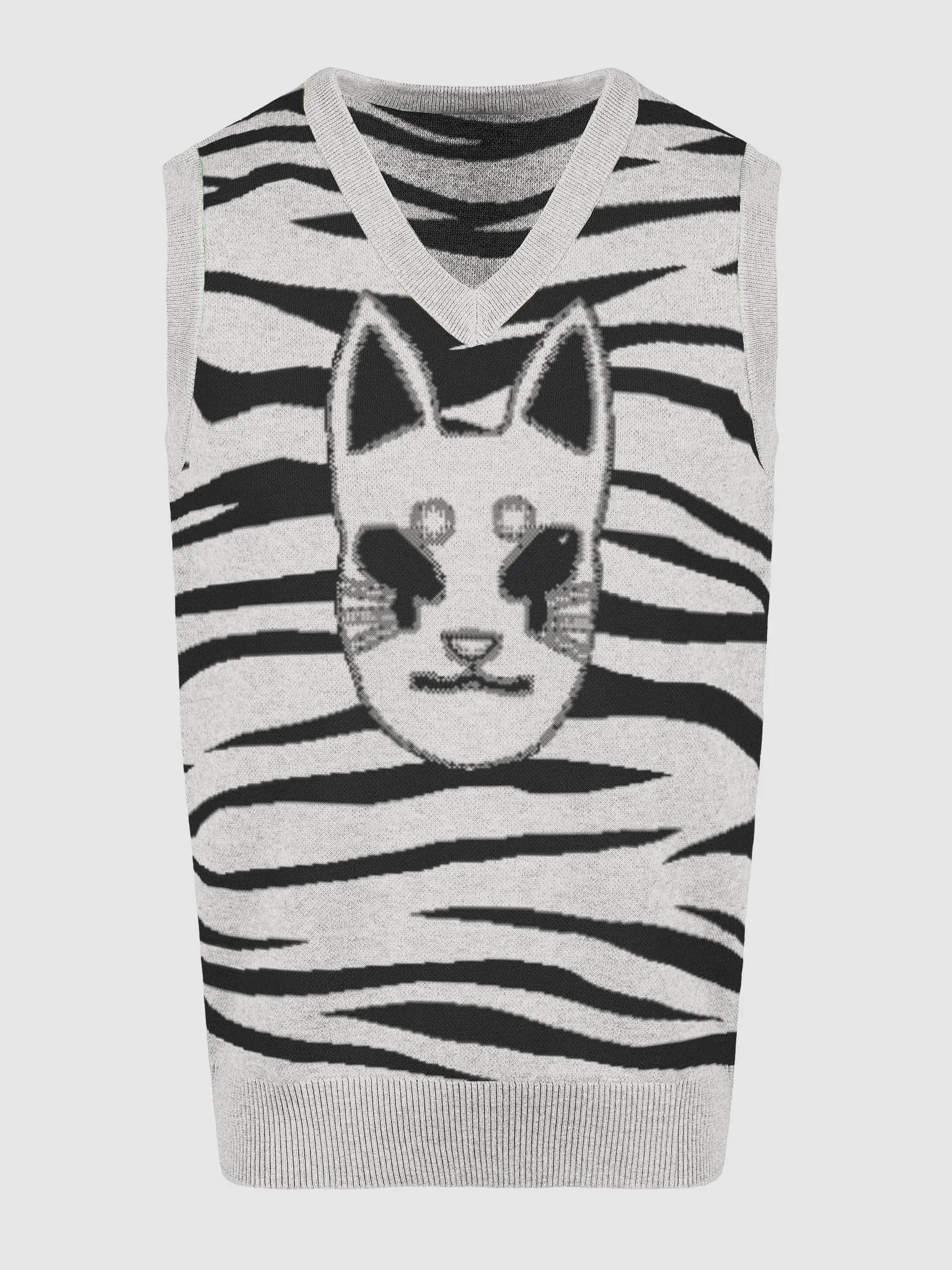 Kitsune knitted v-neck vest product image (12)