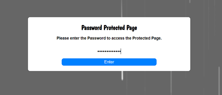Password Protected Page (Code Sample) product image (2)