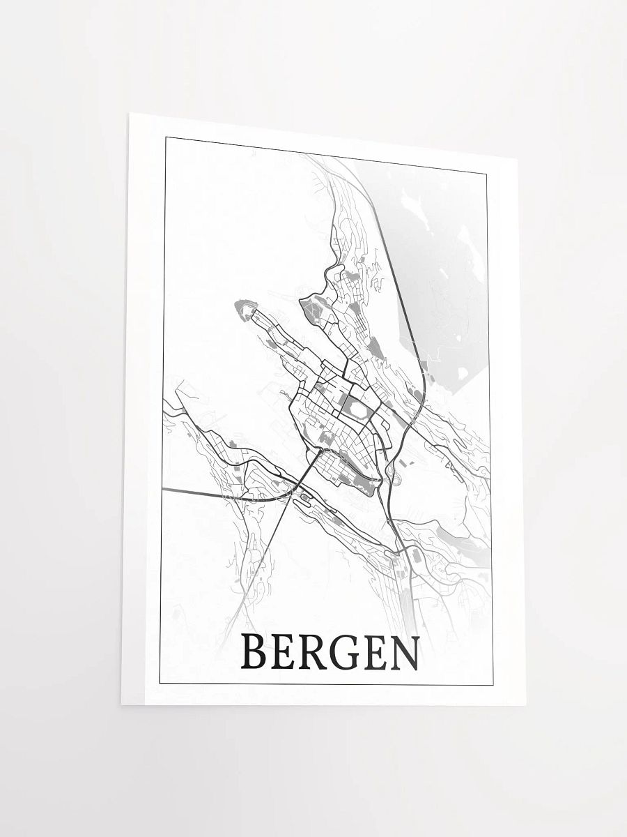 Bergen, Norway, city map print product image (12)