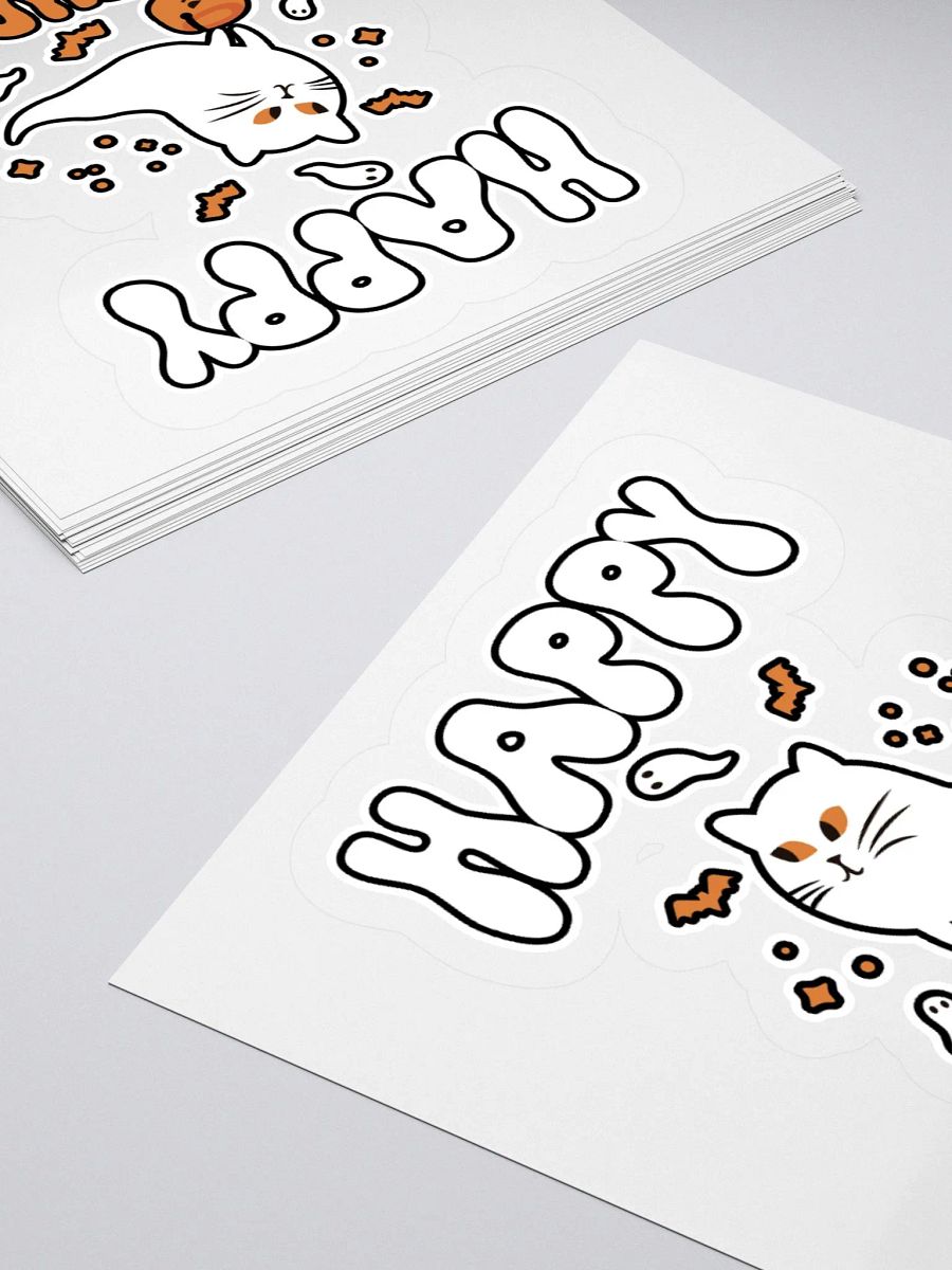 Happy Birthday (Cat Ghost Halloween) Sticker product image (4)