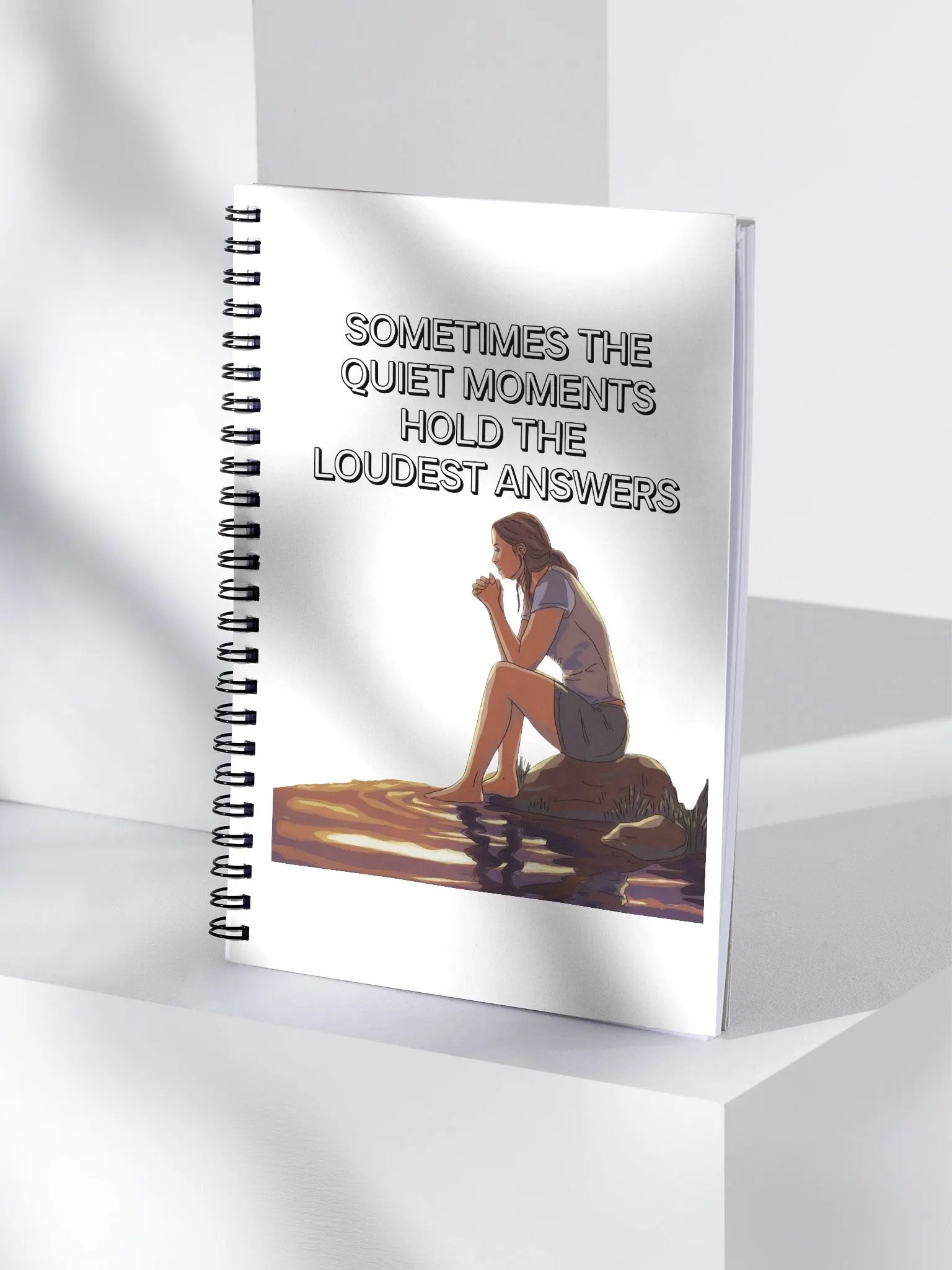 Sometimes The Quiet Moments Hold The Loudest Answers - Motivational Spiral Notebook product image (4)